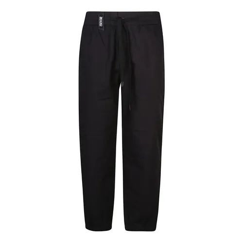 Black Patch Logo Pant - Versace Jeans Couture - Modalova