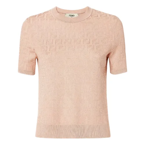 Iconic Micro FF Motif Sweater Pink - Fendi - Modalova
