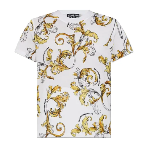T-shirt with print Outline Barocco - Versace Jeans Couture - Modalova