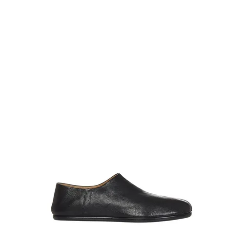 Black Leather Split-Toe Loafers - Maison Margiela - Modalova