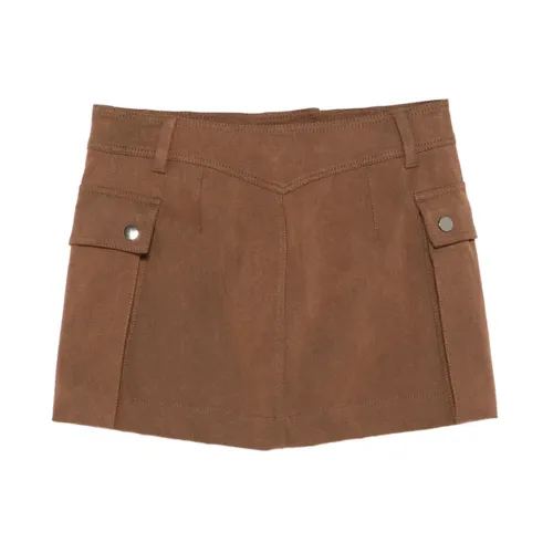 Brown Cargo Mini Skirt Italy - Andamane - Modalova