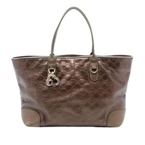 Pre-owned Leather Tote - Gucci Vintage - Modalova