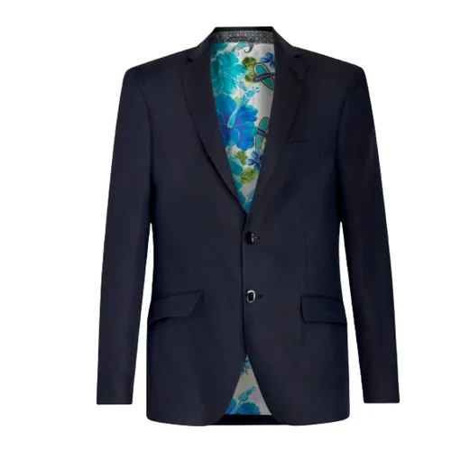 Navy Blue Wool Blazer - Etro - Modalova