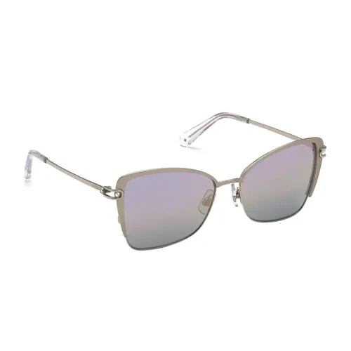Rectangular Metal Frame Sunglasses - Swarovski - Modalova