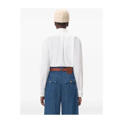 White Shirt with Bib - Valentino - Modalova