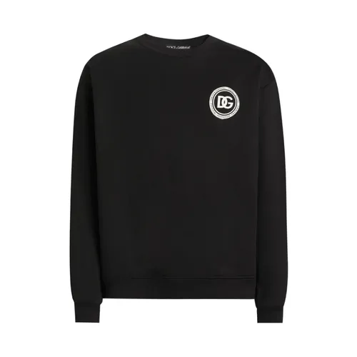 Logo Patch Crew Neck Sweatshirt - Dolce & Gabbana - Modalova