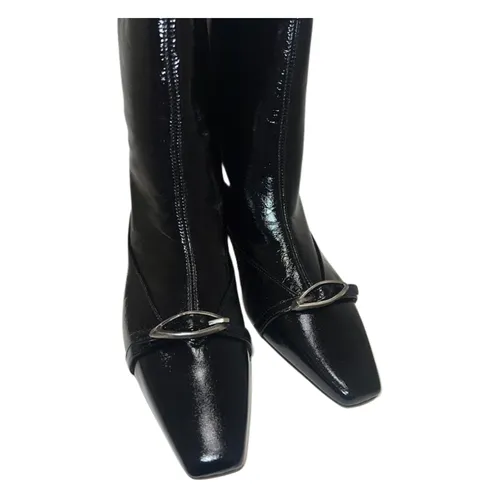 Patent Buckle Ankle Boot - Tiffi - Modalova