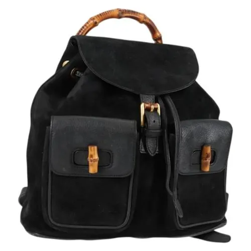 Pre-owned Suede Backpack - Gucci Vintage - Modalova