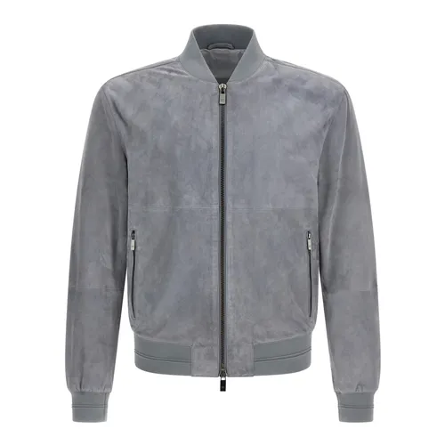 Suede Bomber Jacket - Pal Zileri - Modalova