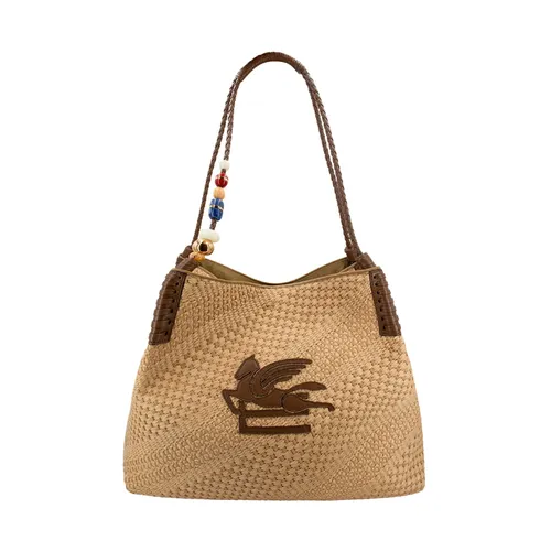 Large Raffia Libra Tote Bag - Etro - Modalova