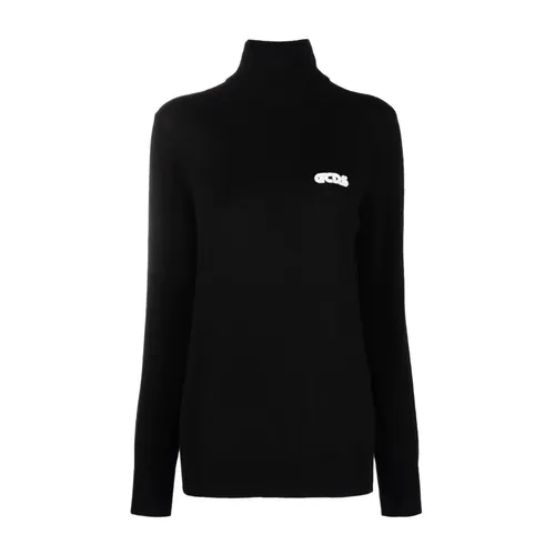 Basic Black Turtleneck Sweater - Gcds - Modalova
