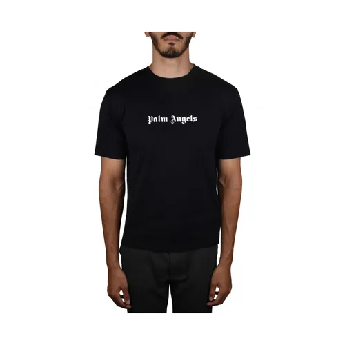 Logo Print Short Sleeve T-shirt - Palm Angels - Modalova