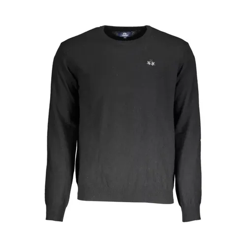 Elegant Black Wool Cashmere Sweater - La Martina - Modalova