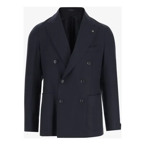 Double-breasted Wool Jacket - Tagliatore - Modalova