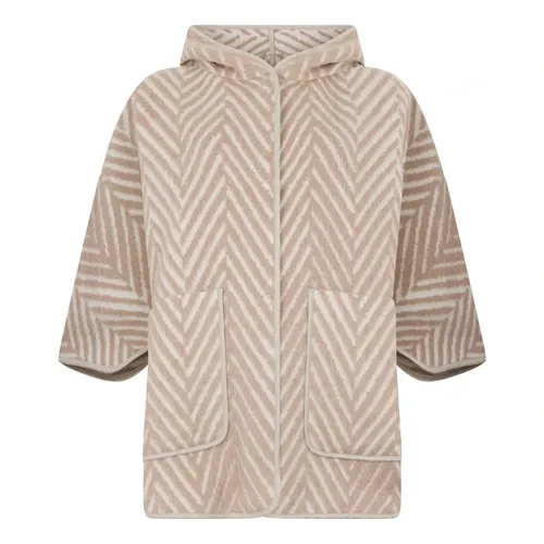 Oversized Coat With Zigzag Pattern - Peserico - Modalova