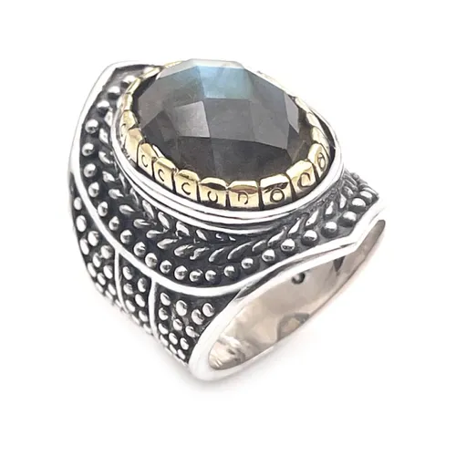 Labradorite Faceted Ring - Jalan Jalan - Modalova