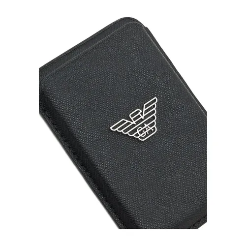 Slim Leather Card Wallet - Emporio Armani - Modalova