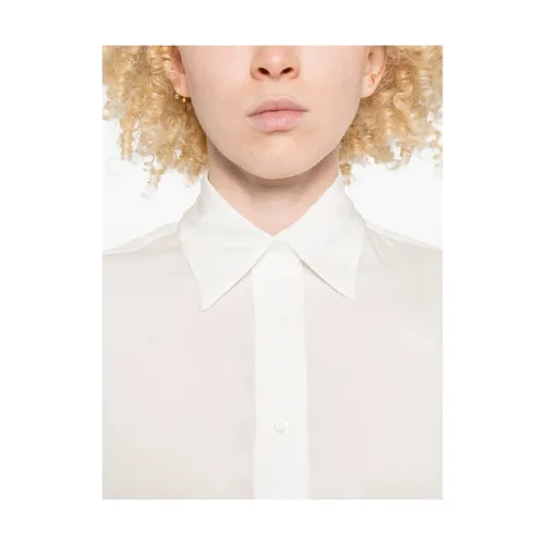 White Long Sleeve Button Shirt - Mazzarelli - Modalova