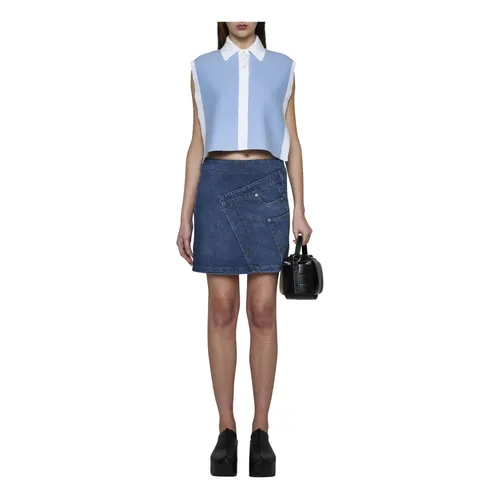 Twisted Mini Denim Skirt - JW Anderson - Modalova