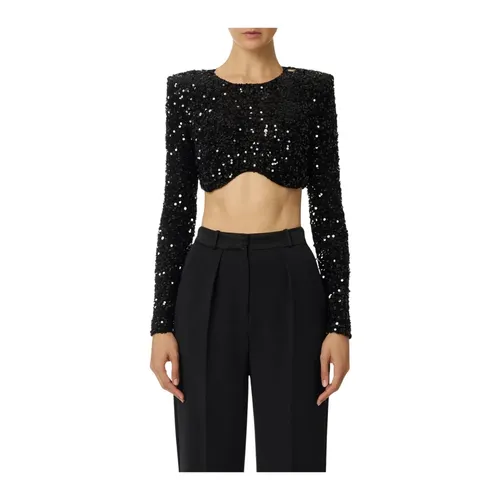 Sequin Top - Elisabetta Franchi - Modalova