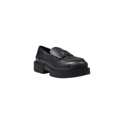 Black Leather Platform Shoes - Armani Exchange - Modalova