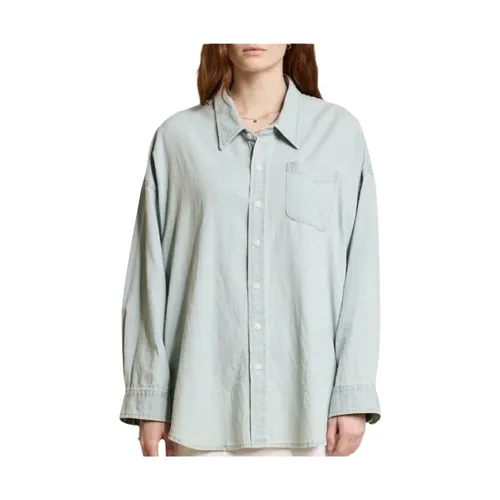 Camicia Sunfaded Blue Button Front - Denimist - Modalova