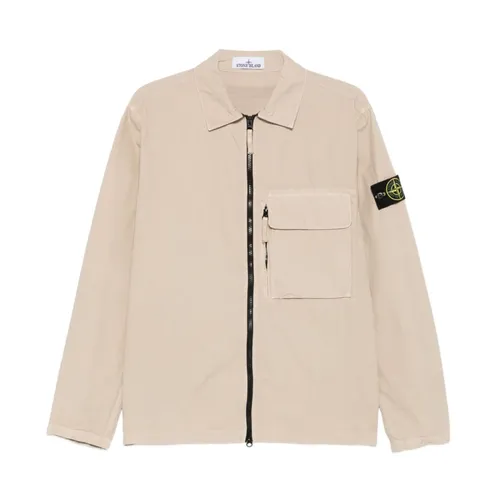 Beige Jacket with Bellows Pocket - Stone Island - Modalova