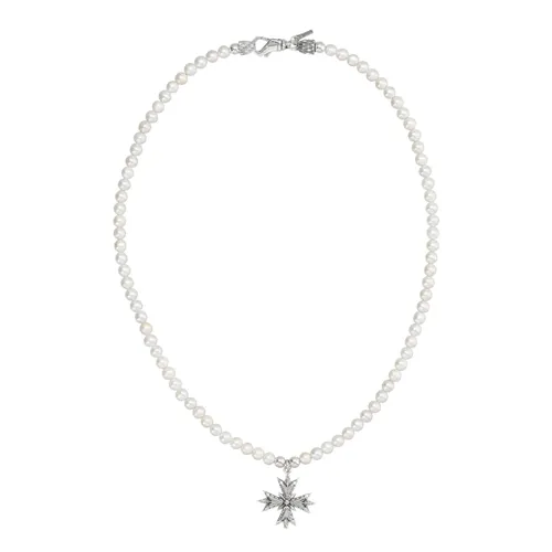 Elegant Silver Cross Pendant Necklace - Emanuele Bicocchi - Modalova