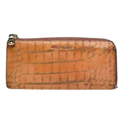Pre-owned Leather Wallet - Miu Miu Pre-owned - Modalova