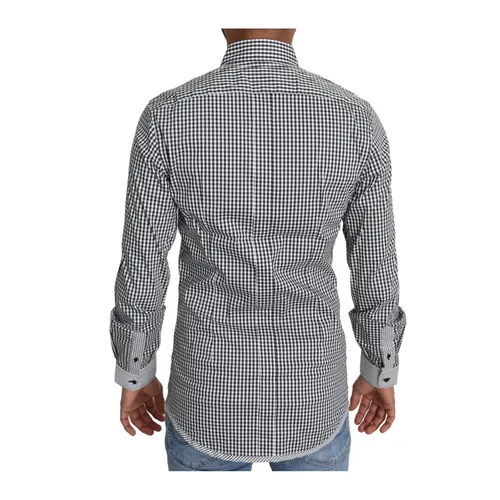 Checkered Shirt in Black and White - Dolce & Gabbana - Modalova