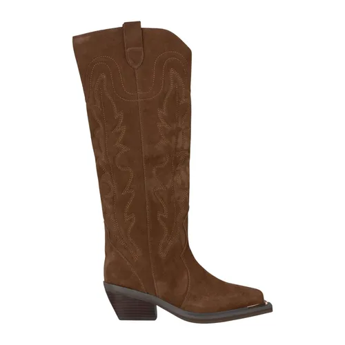 Embroidered flat boot - Alma EN Pena - Modalova