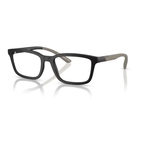 Matte Black Eyewear Frames - Emporio Armani - Modalova