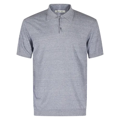 Blue Polo Shirt Full Button Short Sleeve - L.b.m. 1911 - Modalova