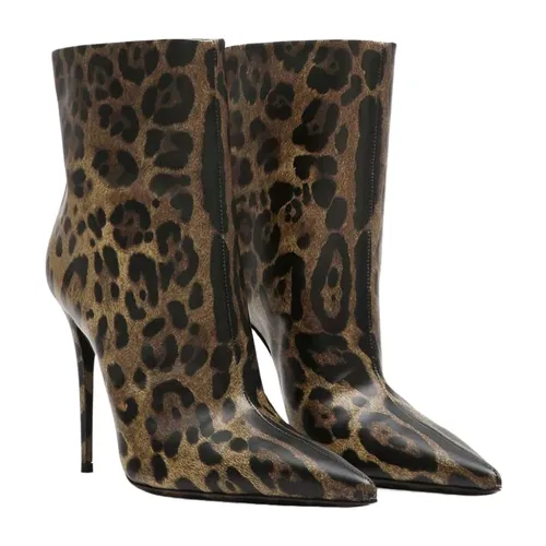 Leopard Print Ankle Boots - Dolce & Gabbana - Modalova