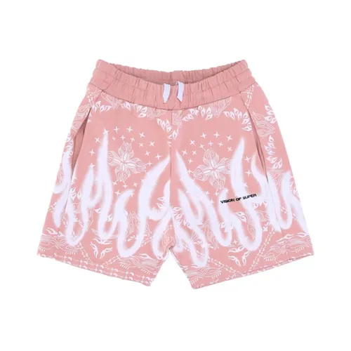 Bandana Print Shorts Pink - Vision OF Super - Modalova