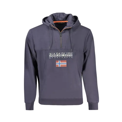 Blue Cotton Sweater - Napapijri - Modalova
