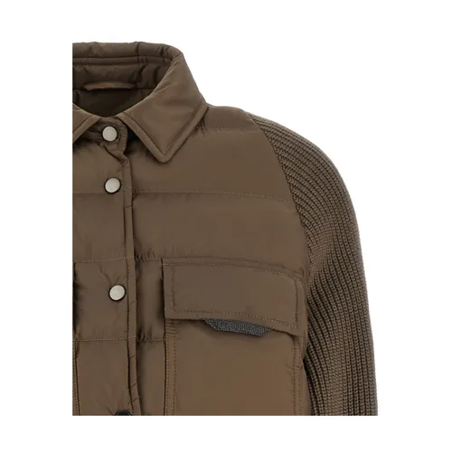 Nylon Short Down Jacket - Brunello Cucinelli - Modalova