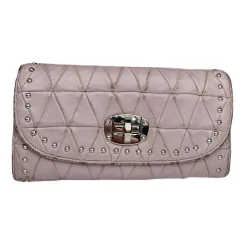 Pre-owned Leather Wallet - Miu Miu Pre-owned - Modalova