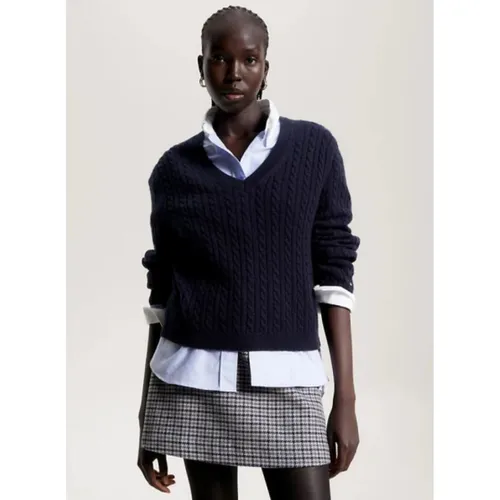 Twisted Knit V-Neck Sweater - Tommy Hilfiger - Modalova