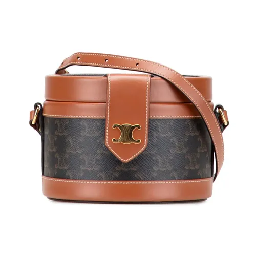 Pre-owned Structured Vanity Case with Top Handle and Adjustable Shoulder Strap - Celine Vintage - Modalova