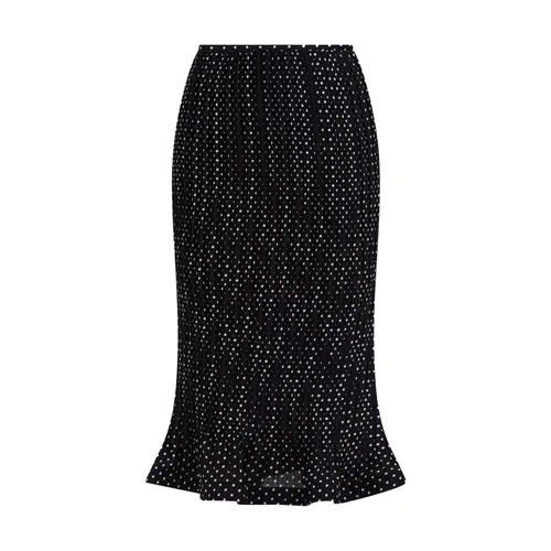 Pleated Polka Dot Midi Skirt - Simona Corsellini - Modalova