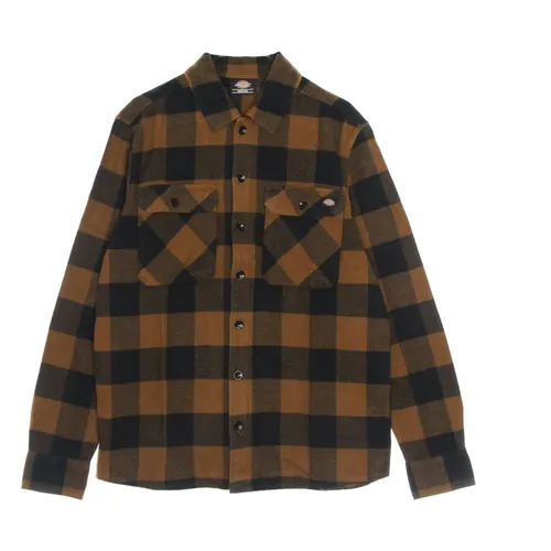 Brown Duck Flannel Long Sleeve Shirt - Dickies - Modalova
