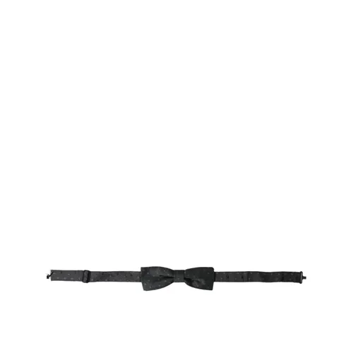 Gray Polka Dot Silk Bow Tie - Dolce & Gabbana - Modalova