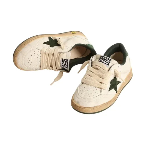 White Leather Star Sneakers - Golden Goose - Modalova