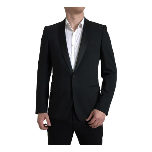 Authentic Wool Blazer with Shawl Lapel - Dolce & Gabbana - Modalova