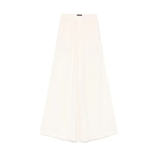 White Elasticated Waistband Side Slit Pockets - Gianluca Capannolo - Modalova