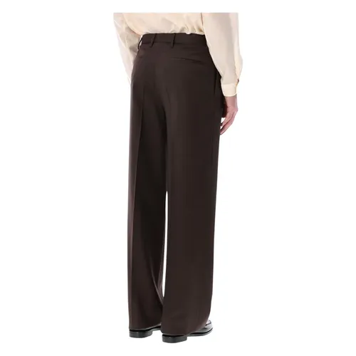 Pleated Wide Trousers - Lardini - Modalova