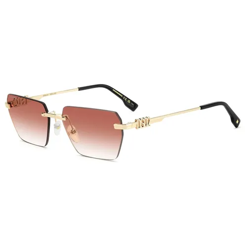 Rectangular Gold Sunglasses - Dsquared2 - Modalova