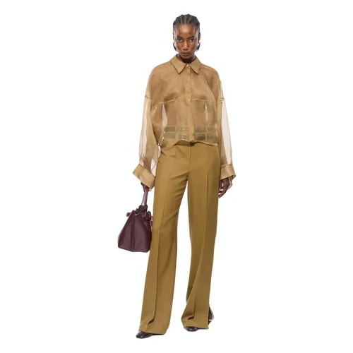 Fresco Wool Wide Trousers - Erika Cavallini - Modalova