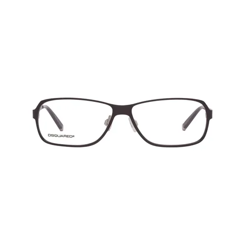 Black Metal Rectangular Eyeglasses - Dsquared2 - Modalova